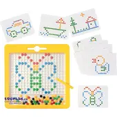 Eduplay 120618 Pad à points magnétiques avec cartes modèles, 31,5 x 31,5 x 2,3 cm, multicolore