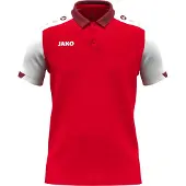 Jako Polo Dynamic pour enfants - 6370, Couleur:rouge/blanc/rouge foncé, Taille:164