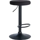 CLP Tabouret de bar Ponte, revêtement en velours rouge, piètement noir