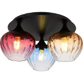 Globo Lampe de plafond Sander Plusieurs couleurs de verre