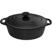 KINGHOFF Cocotte en Fonte KH-1111 33cm 6,2L Noir