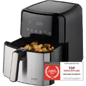 TZS First Austria Friteuse à air chaud 5L, 8 programmes, 1700W, Minuteur à retardement, Airfryer Sans huile & sans graisse, Panier en inox, Friteuse compacte, Friteuse à air chaud numérique