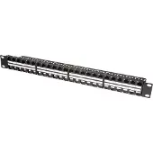 Logilink Panneau de brassage 1 UH pour 48 prises Keystone mince non blindé noir (boîte de 1)