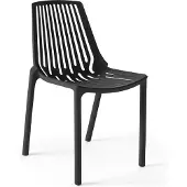 Oviala Chaise de jardin ajourée en plastique noir - Paris
