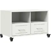 vidaXL Armoire TV blanche 68x39x43,5 cm Acier