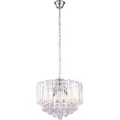 Globo Lighting Lustre Minnesota LED - Chrome avec décor en acrylique transparent et cristaux en acrylique