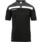Uhlsport Offense 23 Polo Enfants - Noir / Anthracite / Blanc
