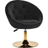 Activeshop 4Rico Fauteuil pivotant Qs-Bl12G Velours noir