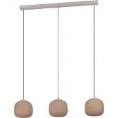 Eglo Suspension COMINIO acier taupe E27 3X40W L:88.5cm L:18.5cm H:110cm dimmable