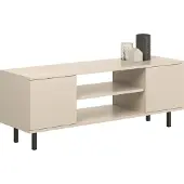 KOBI Armoire RTV Focus cashmere 135 cm - pieds noirs