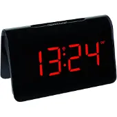 TFA-Dostmann TFA - Réveil radio digital ICON - 60.2543.05 - noir, LED rouge