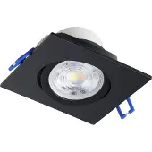 Eglo Luminaire LED encastré haute tension SALICETO noir 2700K L:8,8cm L:8,8cm H:4,2cm orientable dimmable