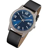 Regent Montre noire F-844 Montre analogique en titane pour homme URF844