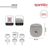 Spirella Contenant cosmétique , 1 litre. Poubelle à couvercle basculant. Poubelle de bureau