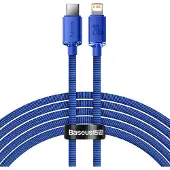 Baseus USB-C to Lightning Cable Crystal Shine Series, 20W, 2.4A, 2m, Blue CAJY000303