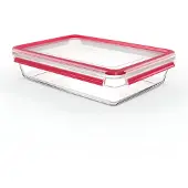 EMSA ClipClose Glass Boîte fraîcheur 3 L verre rouge