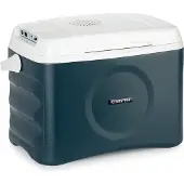 Klarstein Glacière électrique BeerBelly 21 - 21 L, 3 connexions : 230 V, 12 V, allume-cigare et USB, glacière pour voiture, fonction réfrigération et réchauffement, pour voiture, camion, camping, bleu