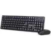 Gembird KBS-W-01 clavier Souris incluse universel sans fil RF QWERTY Anglais Noir