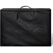 vidaXL Table de massage pliante 3 zones avec châssis en bois noir