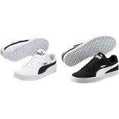 Puma Baskets Smash Vulc unisexes pour adultes, style rétro, taille : UK 9,5 - EUR 44 - 28,5 cm, couleur : blanc (White-Black)