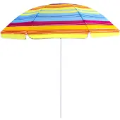 Floraland Parasol 200cm pour le jardin Plage Parasol de jardin Inclinable Réglable en hauteur