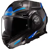 LS2 FF901 Advant X Spectrum Casque pliable (Noir/Gris/Bleu,S (55/56))