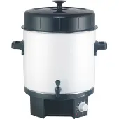 Clatronic EKA 3338 Machine à cuire avec robinet, 25 litres, 1800 watts, blanc