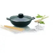 kela Mini wok en fonte 24cm + 4 accessoires - Line - 77747 -