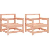 vidaXL Chaises de jardin 2 pcs. Bois massif Douglas