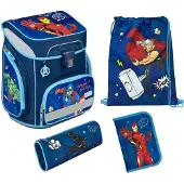 Scooli sac d'école EasyFit Schulranzen-Set 5 pièces Avengers bleu marine