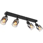 Globo Lighting Projecteur métal noir mat, 4x E14