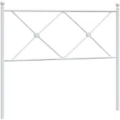 vidaXL Tête de lit de rechange en métal blanc 100 cm