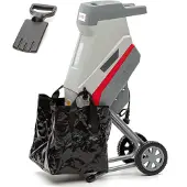 Ikra Broyeur électrique Broyeur à couteaux IMH 2500 | 2500 W | Branches jusqu'à 45 mm | Couteaux réversibles | Châssis avec roues | Sac de collecte de 45 l et poussoir inclus