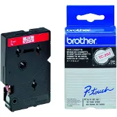 Brother Blanc, rouge - Rouleau (0,9 cm x 7,7 m) 1 unités bande imprimante