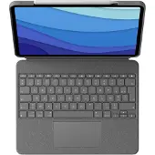 Logitech Combo Touch Apple iPad Pro 12,9 Pouces (2022/2021) Étui Clavier AZERTY Gris