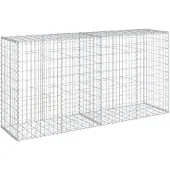 vidaXL Gabion avec couvercle 200x50x100 cm Fer galvanisé