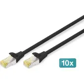 Digitus DK-1644-A-005-B Câble patch, cat. 6A, S/FTP, 0,5 m, noir, set