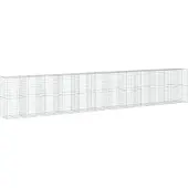 vidaXL Gabion avec couvercle 1150x100x200 cm Fer galvanisé