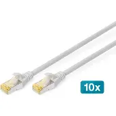 Digitus DK-1644-A-005-1 Câble patch , cat. 6A, S/FTP, 0,5 m, gris, set