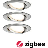 Paulmann Bundle luminaire encastré Nova Coin fer brossé