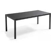 Oviala Table de jardin en aluminium 8 places 180 cm gris anthracite - Ajaccio