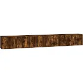 vidaXL Armoires murales TV 3 pcs. Chêne fumé 100x34,5x40 cm
