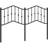 vidaXL Tête de lit en métal noir 150 cm
