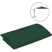 vidaXL Housse de rechange pour parasol vert 350 cm