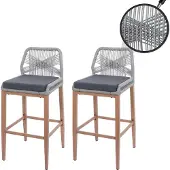 Mendler Tabouret de bar -O21 (lot de 2)