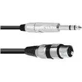 Omnitronic Câble adaptateur XLR(F)/Klinke stéréo 2m sw