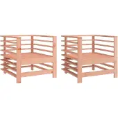 vidaXL Chaises de jardin 2 pcs. Bois massif Douglas