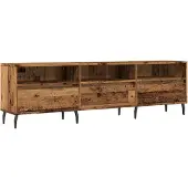 vidaXL Armoire TV imitation vieux bois 150x30x44,5 cm Matériau dérivé du bois