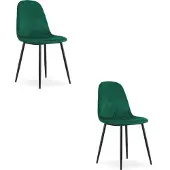 Leobert Chaise ASTI - velours vert foncé x 2