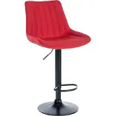 CLP Tabouret de bar Toni en tissu, pivotant et réglable en hauteur en continu, structure noire, couleur blanche